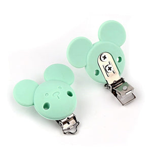 TYRY.HU 1pc Silicone Pacifier Clip  Ecofriendly Crafts Soother Holder Dummy Clips Adapters Attachments