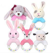 Load image into Gallery viewer, Cute Plush Baby Toys Cartton Baby Rattle Toys